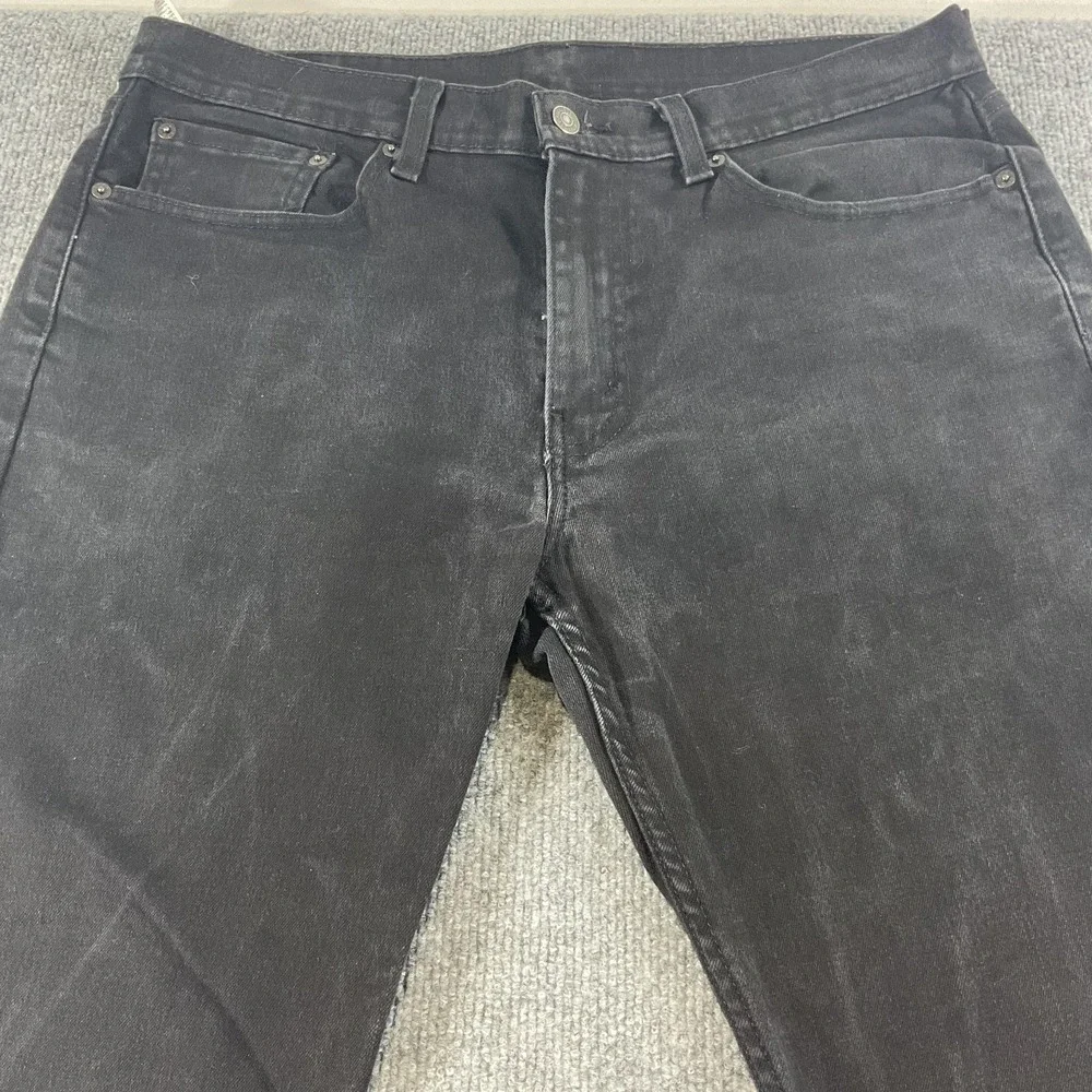 Levi's 514 Straight Fit Jeans 34x34 Mens Black Denim Classic 5 Pocket Zip Fly 34